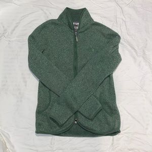 North Face green fleece jacket Medium M